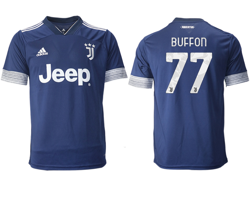 Men 2020-2021 club Juventus away aaa version #77 blue Soccer Jerseys